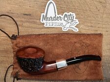 Unsmoked Ascorti Business Silver Army Mount NOS Estate Tobacco Pipe With Pouch picture