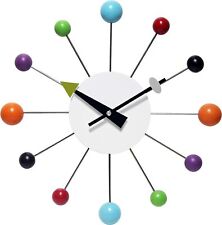 Infinity Instruments Orb Spoke Midcentury Modern 15 inch Retro Ball Wall Clock picture