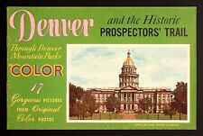 Denver Historic Prospector's Trail 17 Color Photograph Photo Booklet 1940s 50s picture