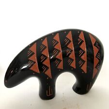 Prisilla Benally & Chaves Native American Pottery Spirit Bear Glazed & Etched picture