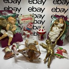 Assorted Vintage Christmas Tree Ornaments Lot Of 9 picture