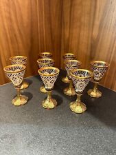 Antique Cordial Glasses/Set Of 9 picture