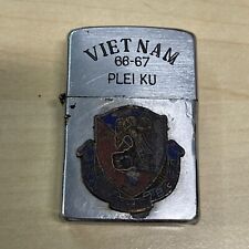 Vietnam Zippo 1966-67 Plei Ku “ Always Ripped Or Always Stoned “ War Lighter picture