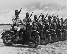 WW2 US ARMY SOLDIERS ON HARLEY DAVIDSONS PHOTO (226-Z ) picture