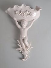 Vintage Cherub Wall Pocket Ardalt Lenwile  Japanese Porcelain Angel Wall Sconce picture