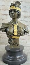 Hand Made Gorgeous Gilt Patina Female Woman Lady Girl Bronze Sculpture picture