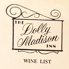 1991 The Dolly Madison Inn Restaurant Menu 73 West Wharf Road Connecticut picture