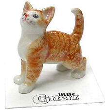 ➸ LITTLE CRITTERZ Cat Miniature Figurine Orange Tabby Cat Kitten Ginger  picture