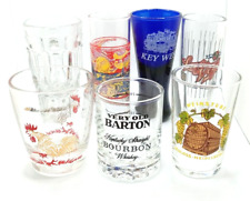 Lot of 7 Drinking Glasses Mixed Colors and Designs and Sizes  picture