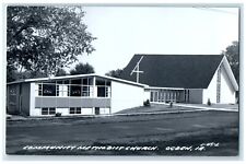 c1940's Community Methodist Church Ogden Iowa IA RPPC Photo Vintage Postcard picture