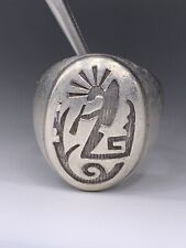 Native American Navajo Sterling Silver Kokopelli Men's Ring Size 10.75 picture
