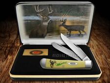 Case xx Knives Trapper Whitetail Deer Yellow Delrin 1/2500 CAT-WTD picture