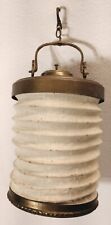 VTG Two's Company Brass Hanging Candle Holder Lantern picture