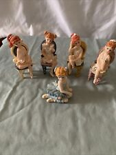 K's Collection Ballerinas 5 Piece Set. Hand painted Resin 4 W/chairs picture