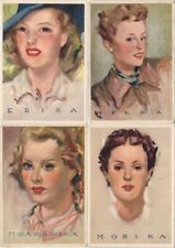GLAMOUR GIRLS Mostly 1930-1960 PERIOD 48 Vintage Postcards (L5295) picture