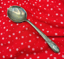 Soup Spoon Wallace XXXX Silver Plate Sweetheart Pattern Vintage Flower Floral picture