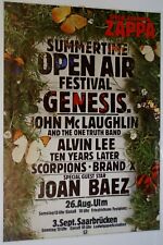 Frank Zappa Genesis Joan Baez Poster Summertime Open Air Festival Germany 1978 picture
