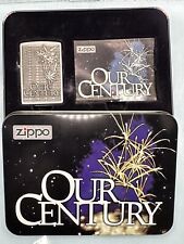Vintage 1999 Our Century Emblem Zippo Lighter NEW In Tin picture