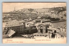 Panorama dalla Stazione Genova Italy Vintage Postcard picture