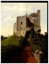 Arundel. Castle. The Keep. Vintage photochrome by P.Z, photochrome Zurich photoc picture