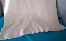 North Star Wool Blanket Satin Trim Cream Ivory 90 x 60 inches picture