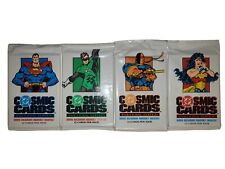 1991 DC Comics Cosmic Cards Impel Pack Art Lot of 4 vintage trading card packs picture
