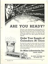 1934 ALKA-SELZER AD~Dr Miles Weather Calendar Offer~NATIONAL BARN DANCE~Scholl's picture