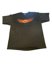 Harley Davidson Made In USA XXL Flaming Wings Denton County Texas Size XXL picture