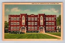 Davenport IA-Iowa, St Ambrose College, Lewis Halt, Vintage Postcard picture