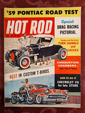 RARE HOT ROD Magazine December 1958 Model T Custon T-Birds Drag Racing Pictorial picture