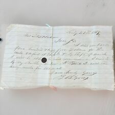 1869 handwritten receipt invoice for Military Army Mules Vintage Paper picture