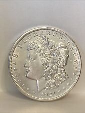 1921 Morgan Silver Dollar, AU; very nice excellent condition picture