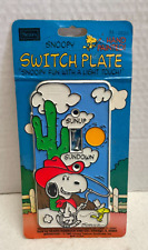 1965 Sears SNOOPY Hand Painted Switch Plate Sunup Sundown NEW on Sealed Card picture