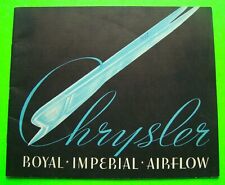 1937 CHRYSLER ROYAL / IMPERIAL / AIRFLOW DLX 28-pg COLOR CATALOG Brochure XLNT+ picture