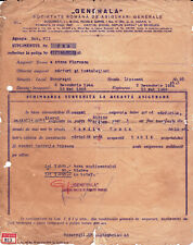Romania, 1946, Vintage Insurance Certificate - 