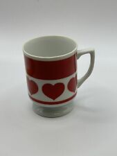 Vintage Lefton Footed Coffee Mug - Heart pattern - Porcelain Mug-- #591 picture
