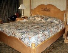 Disneyland Hotel Original Bedspread Comforter With Ride Attractions QUEEN Size picture