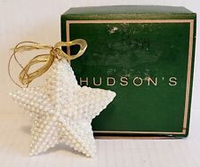 Vintage J.L Hudsons Pearl Star Christmas Ornament Original Box picture