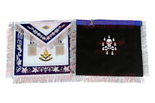 Handmade Masonic Deluxe Past Master Apron 100% Lambskin with Skull & Cross Bones picture