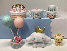 Sanrio Cinnamoroll Tea Party Birthday 1.5” Figurine w/ Cake Balloons Bear New picture