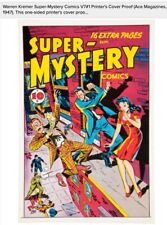 Warren Kremer Super-Mystery Comics V7#1 Printer's Cover Proof 1947 $110 picture