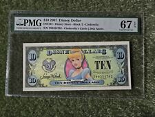 Disney Dollar $10 2007 Cinderella PMG 67 EPQ superb Gem UNC picture