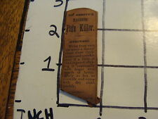 Vintage Original Label: Dr. Abbott's Magnetic PAIN KILLER  picture