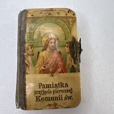 Antique 1924 Small Catholic Missalette Prayer Book w/Celluloid Cover - In Polish picture