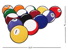 Racked Pool Balls Iron on Patch Embroidered Billiards (Large) 9.5