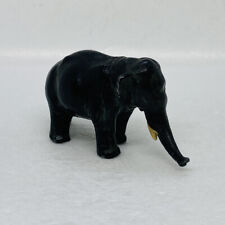 Vintage 1980s Cast Metal Elephant Paperweight Figurine 4.25” Art Decor O picture