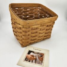 Longaberger 2004 Warm Brown TV Time Basket+Protector REMOTES~CATCH ALL ORGANIZE picture