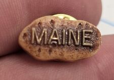 VTG Lapel Pinback Maine Souvenir State Travel Plastic Spud Potato Shaped  picture