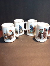 Set of 4 different Vintage 1985 Norman Rockwell Museum Coffee Mugs picture