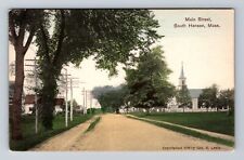 South Hanson MA-Massachusetts, Scenic View Of Main Street, Vintage Postcard picture